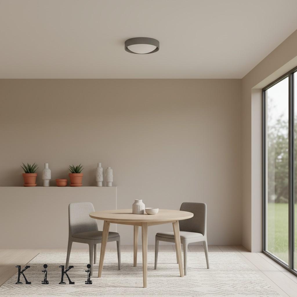 Acrion Modern Round Acrylic Flush Mount Ceiling Lamp - Minimalist Fixture for Living Room K2348