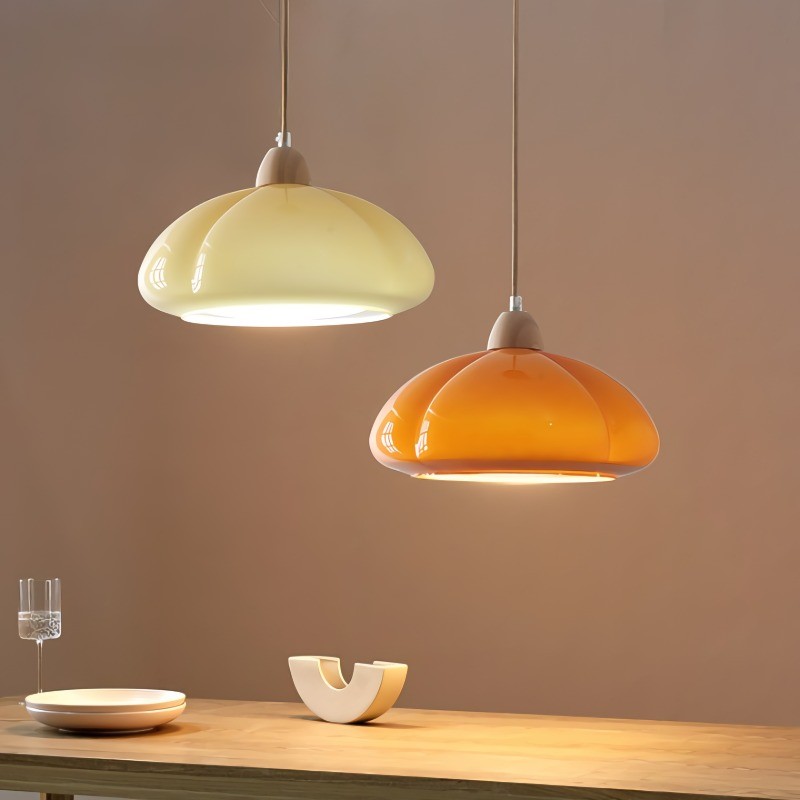 Pumpkin Glass Pendant Light For Kitchen K04