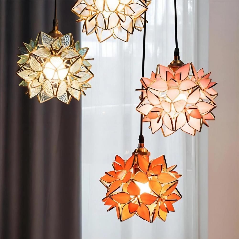 Decorative Hand Blown Flower Glass Pendant Light K29