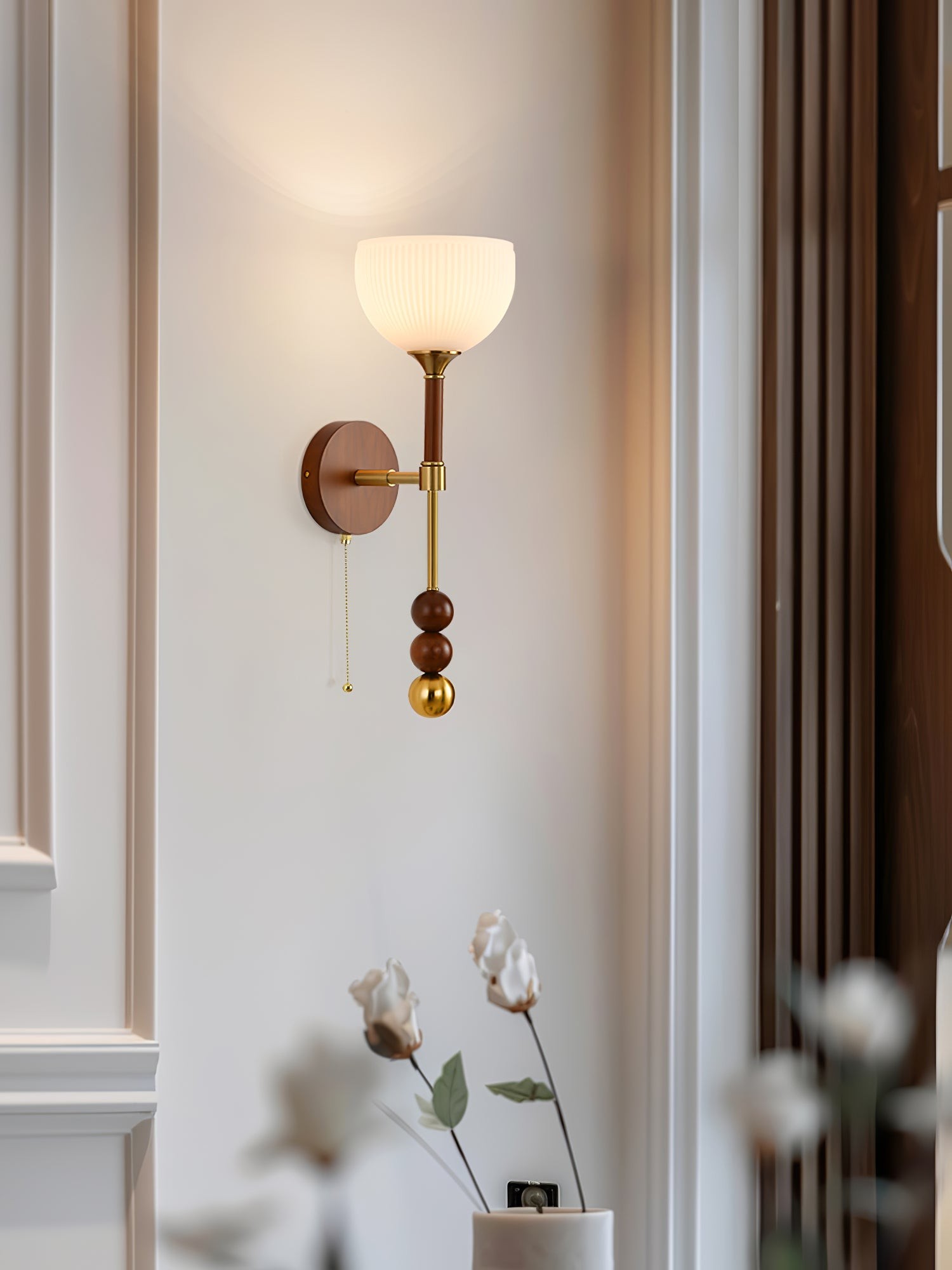 Retro Solid Wood Series Wall Lamp K638