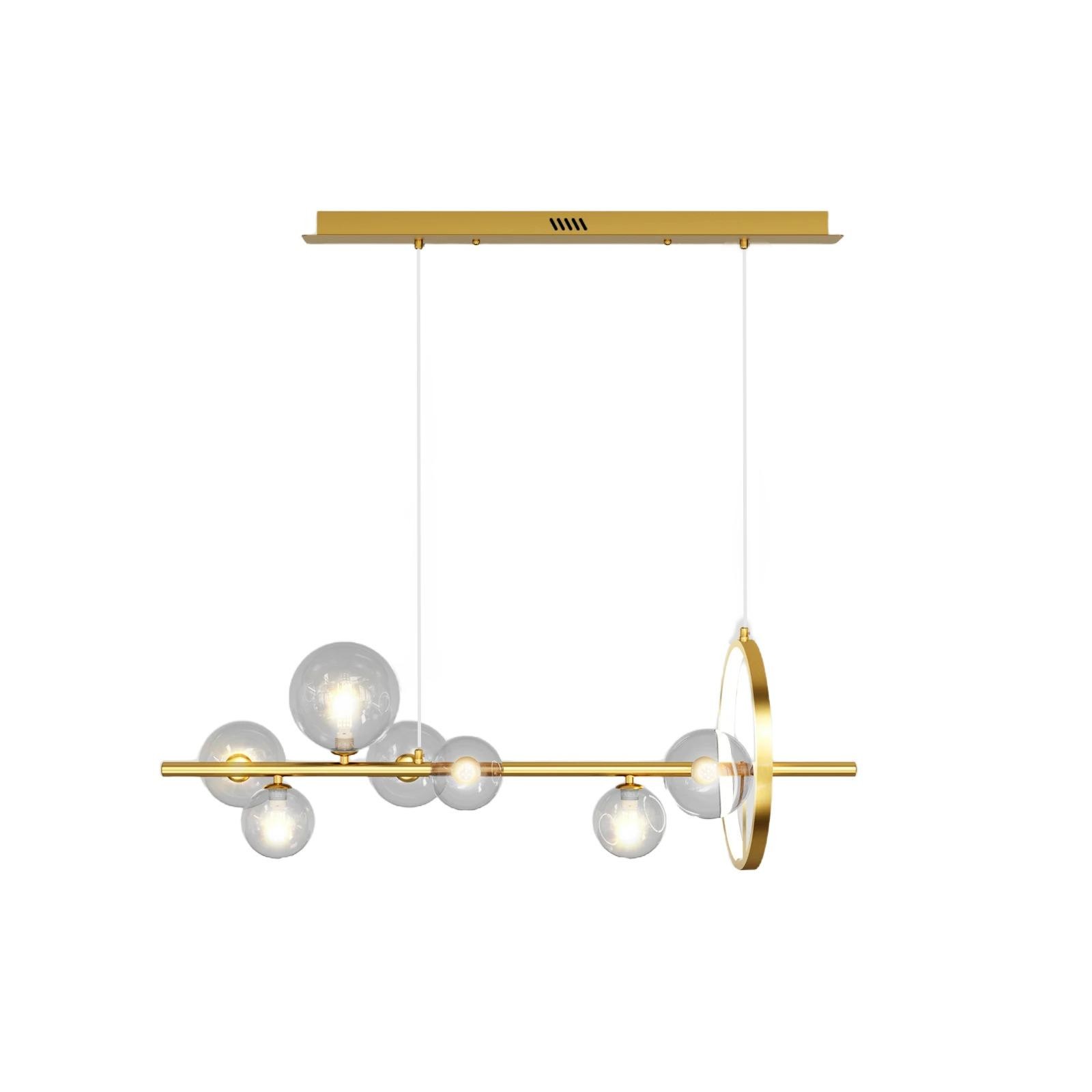 Linear Glass Globe Circle Island Pendant Lamp K124