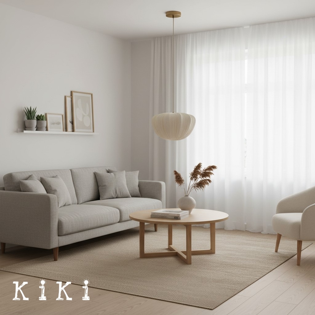 Linbron Linen Pendant Light - Soft Textile Finish Pendant Lamp for Home K2054