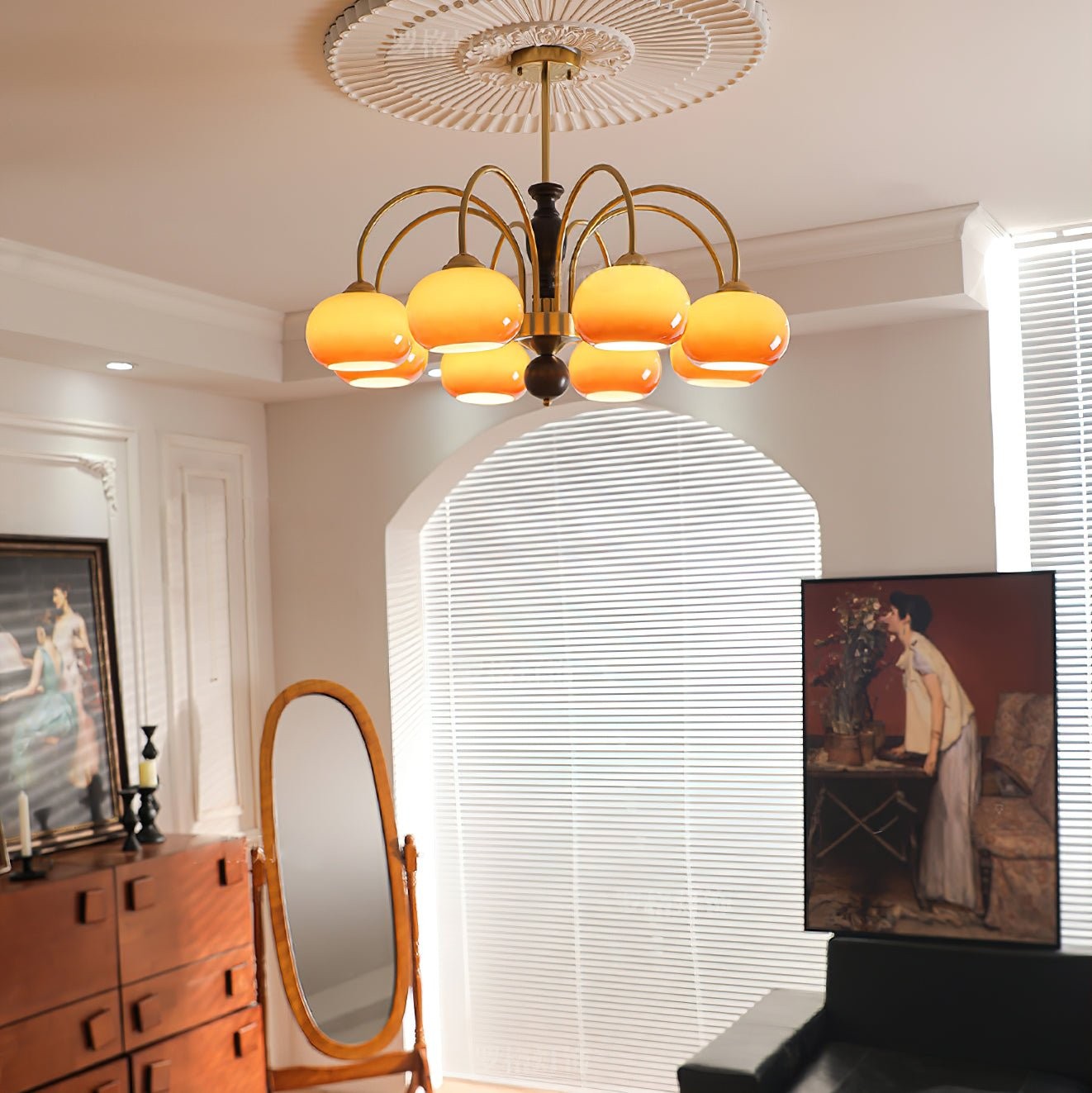 Retro Bauhaus Arch Chandelier K231
