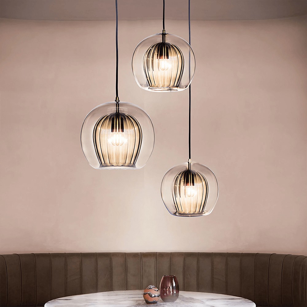 Modern Pleated Glass Pendant Light K862