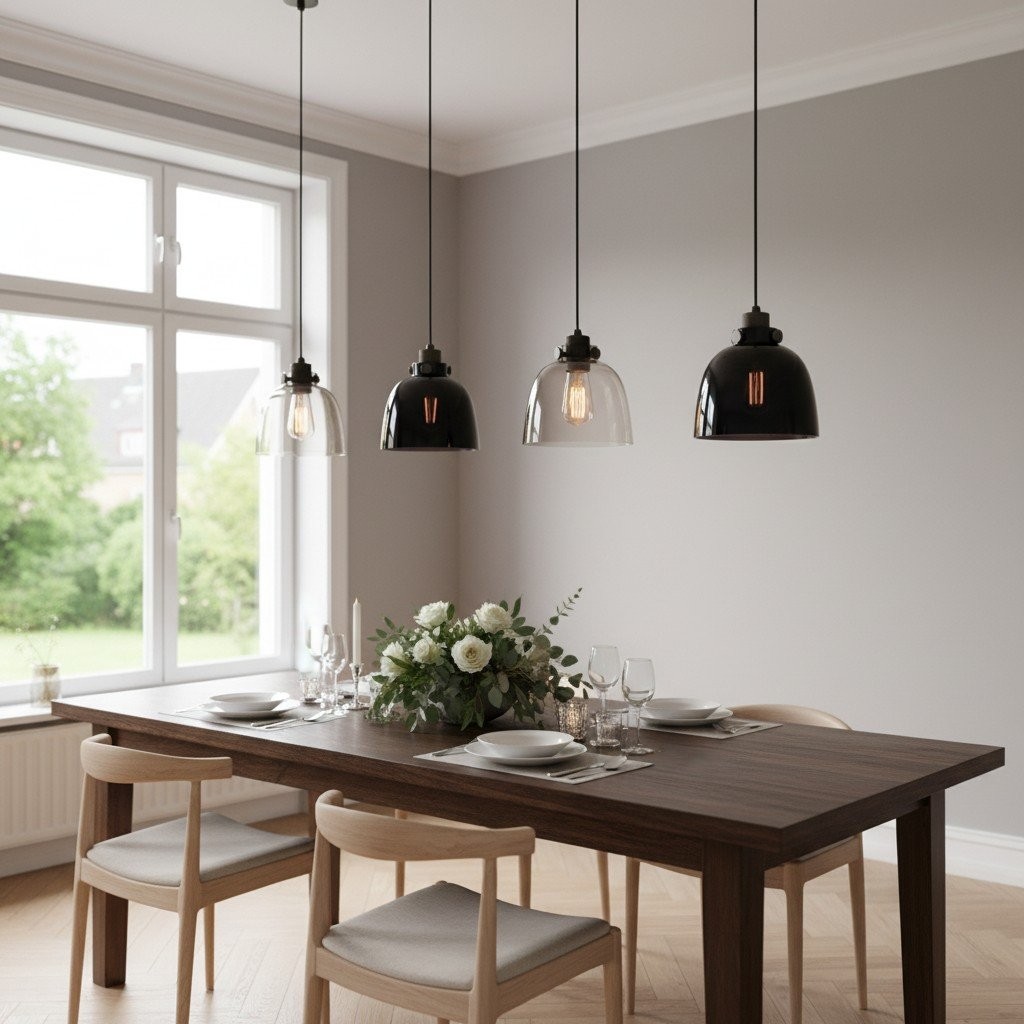 Readium Tinted Glass Pendant Light - Minimalist Dome Shade Adjustable for Kitchen Island and Dining Room K1846