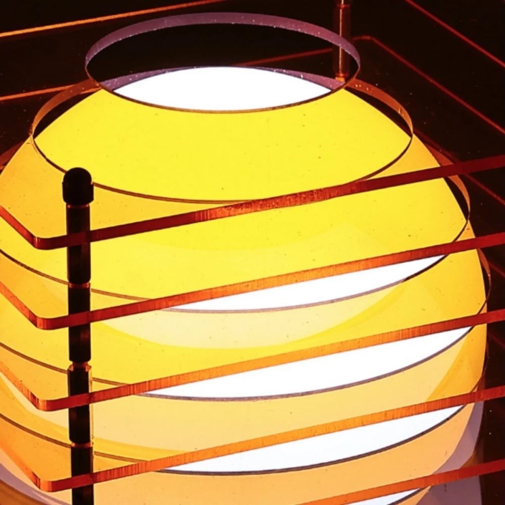 Afterglow Geometric Cube Sphere Table Lamp - Modern Acrylic Accent Light for Bedroom Decor K2078