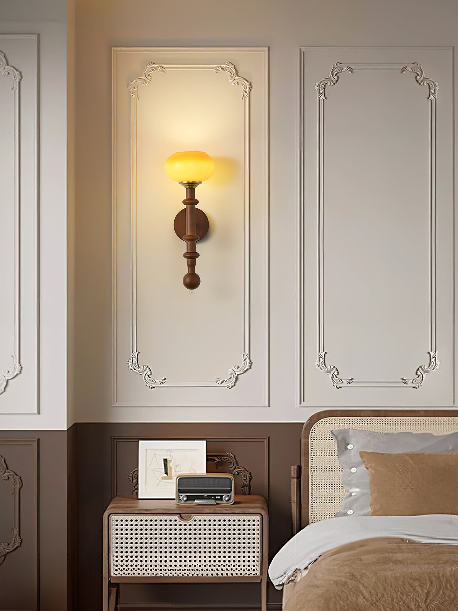 Retro Solid Wood Series Wall Lamp K638