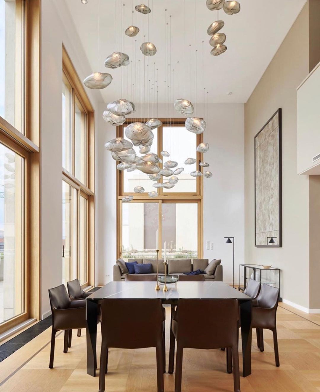 Multi-Head Irregular Glass Bubble Chandelier K216