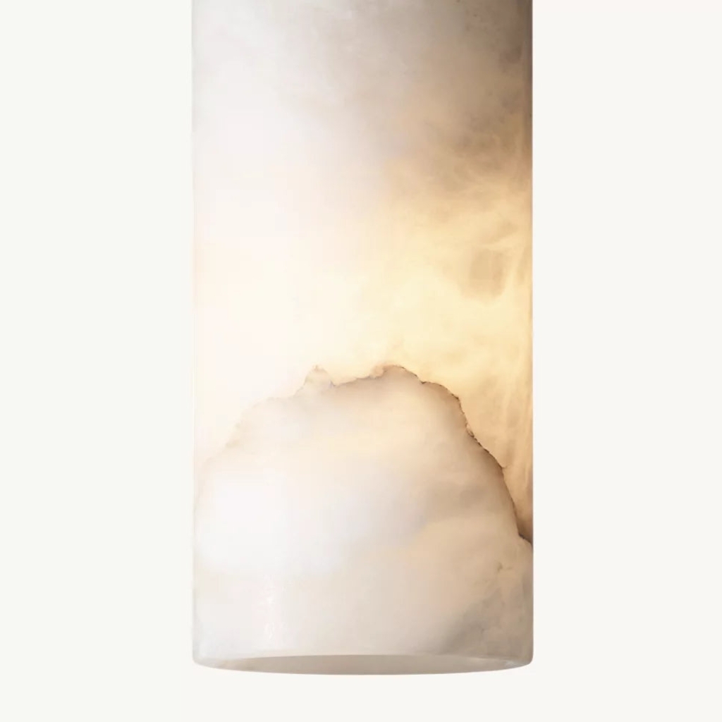 Alabresca Mid Century Alabaster Pendant Light - Multi Heads Hanging Lamp for Kitchen Island K2317