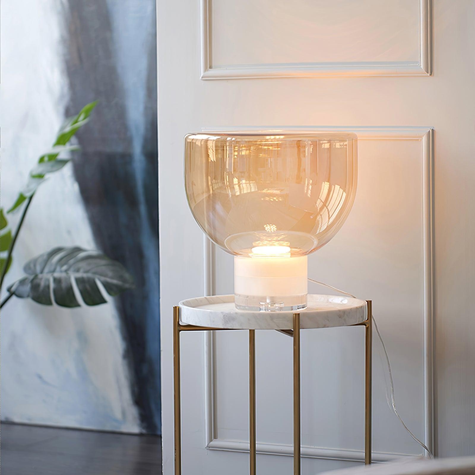 Nordic Simple Modern Luxury Glass Table Lamp For Study Room K220