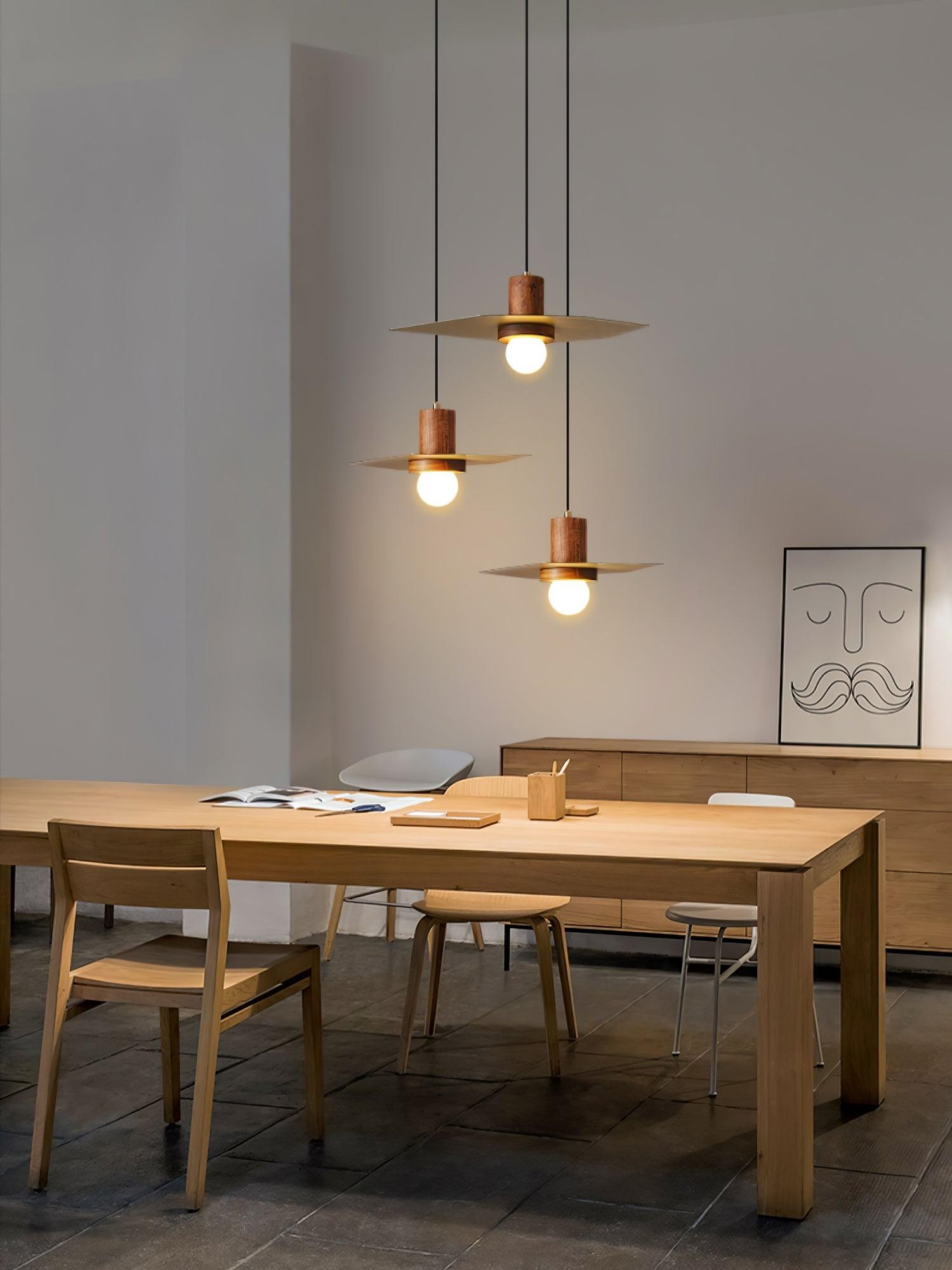 Walnut Copper Jupiter Pendant Lamp K833