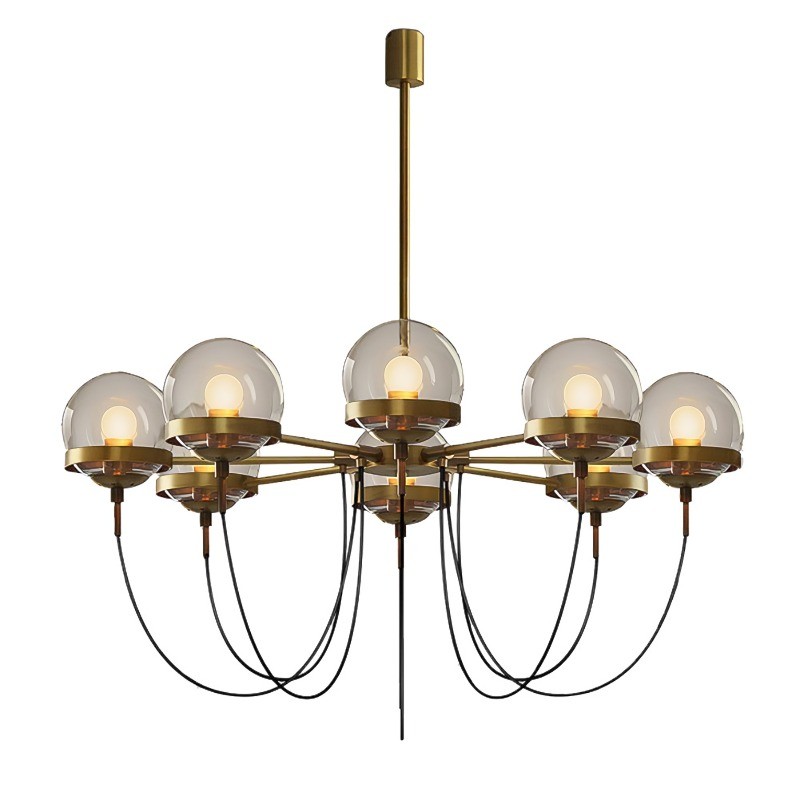 Glass ball chandelier