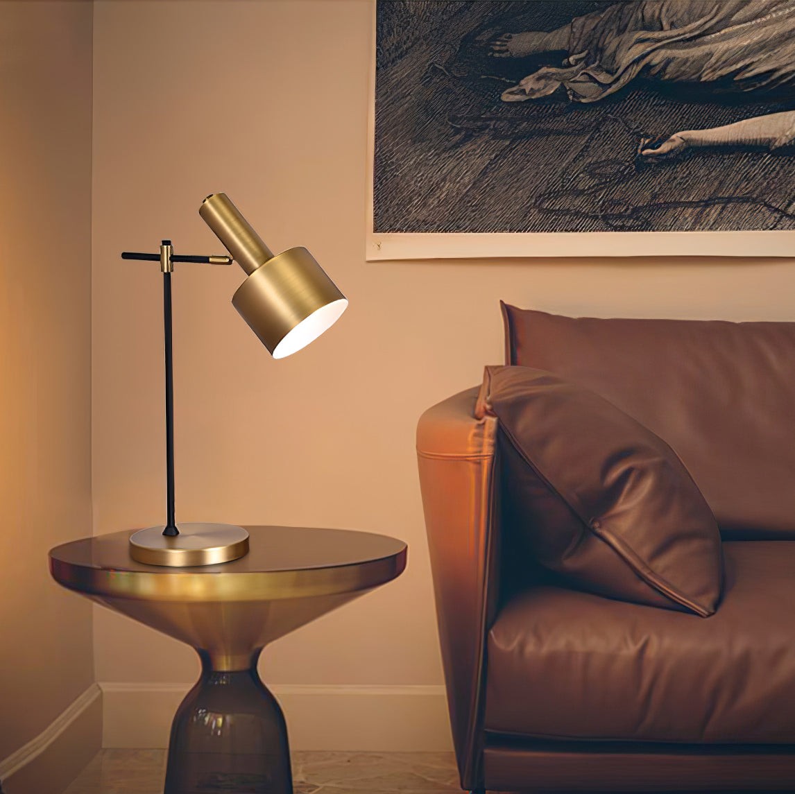 Metal Minimalist Art Deco Table Lamp K450