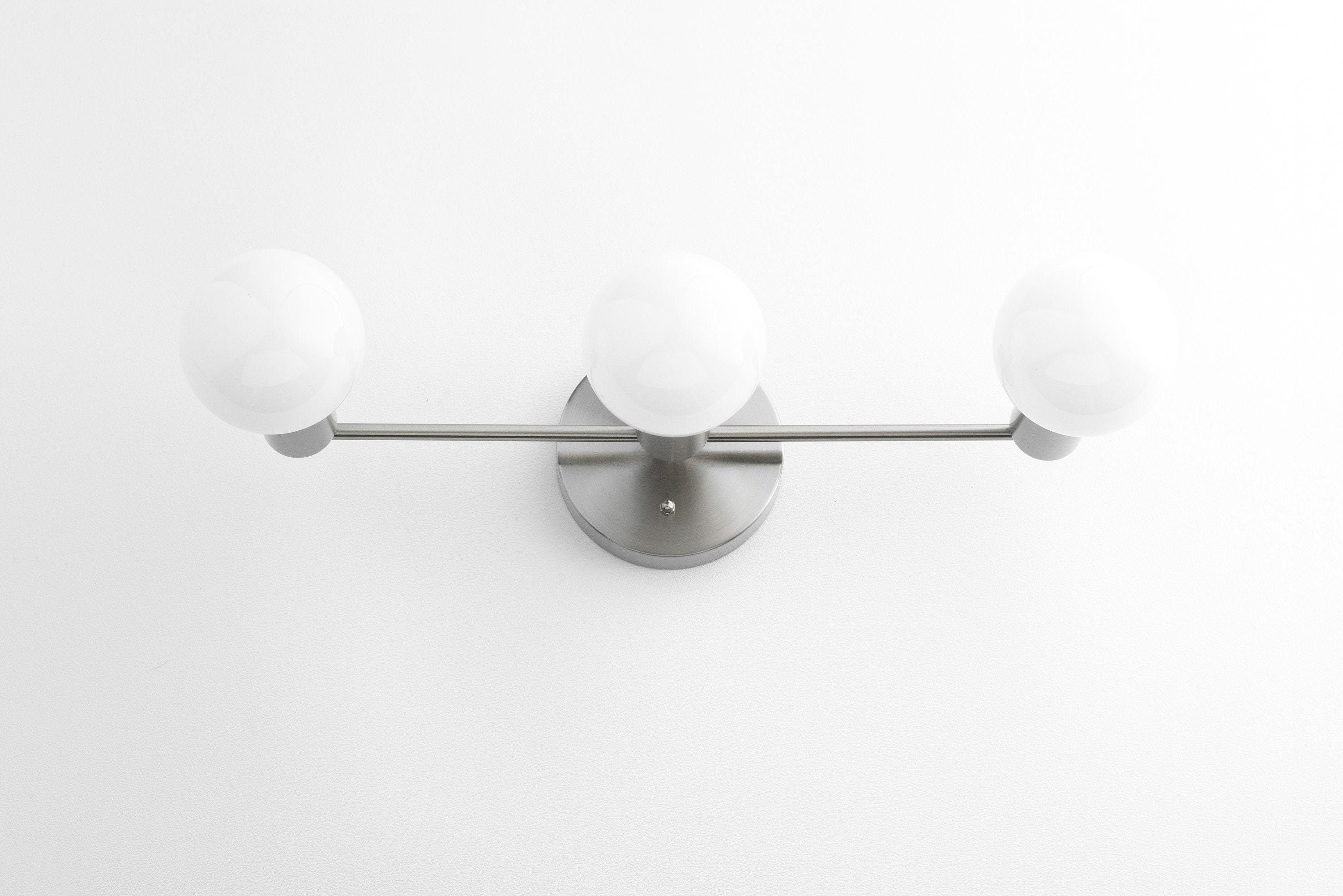 Glorica Glass Mid Century Modern Vanity Light - 3 Light Wall Fixture K1548