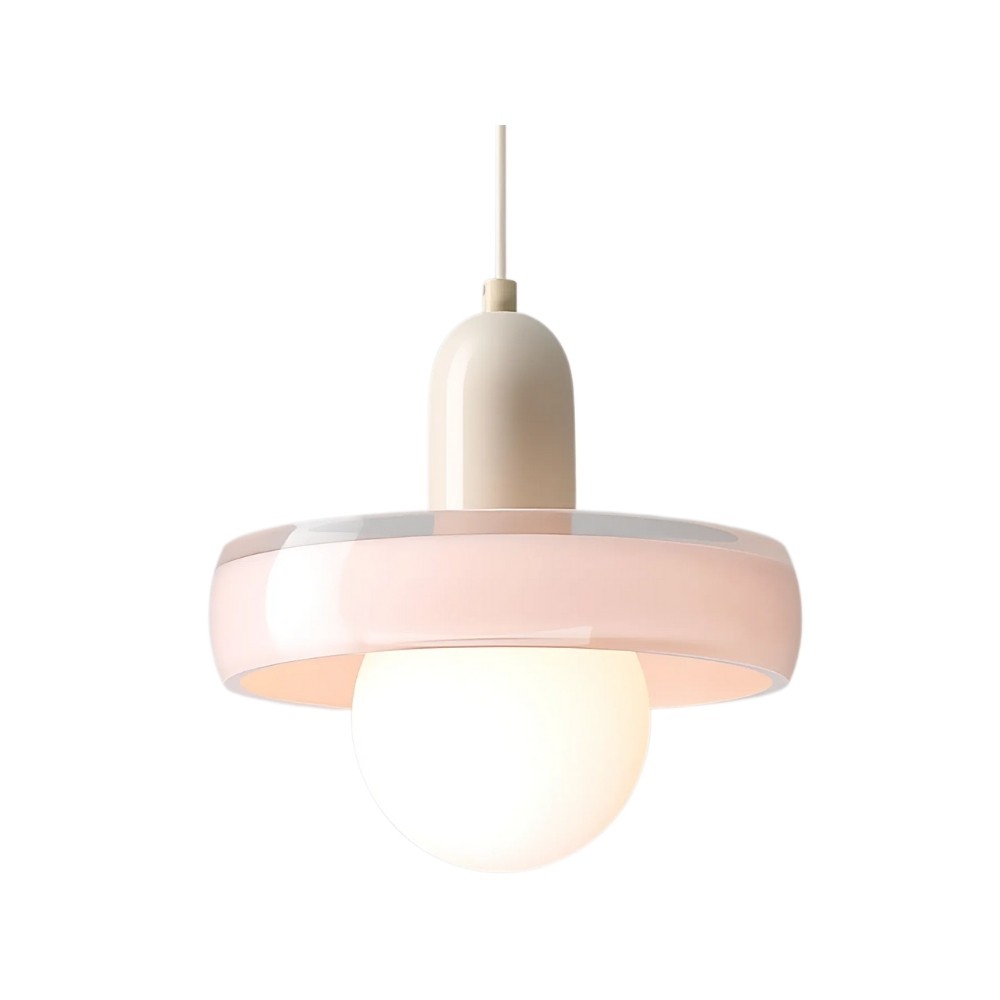 Modern Coloured Glass Disc Orb Pendant Light K926