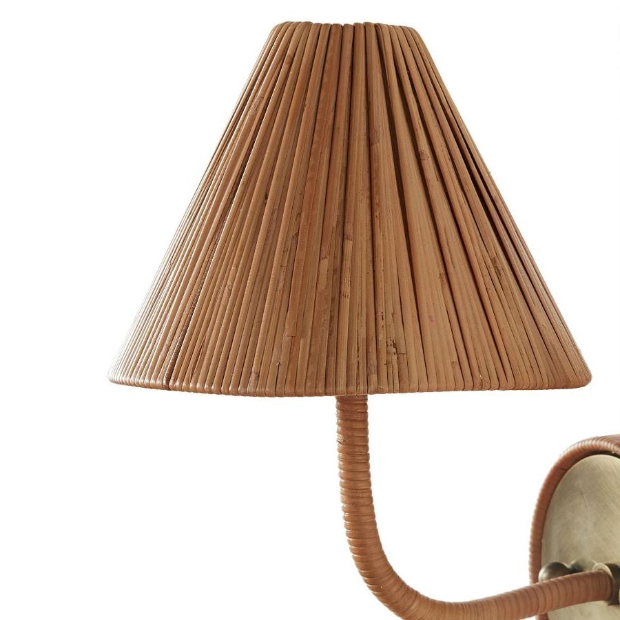 Welanery Textured Woven Look Rustic Wall Lamp - Living Room Accent Lighting K2395