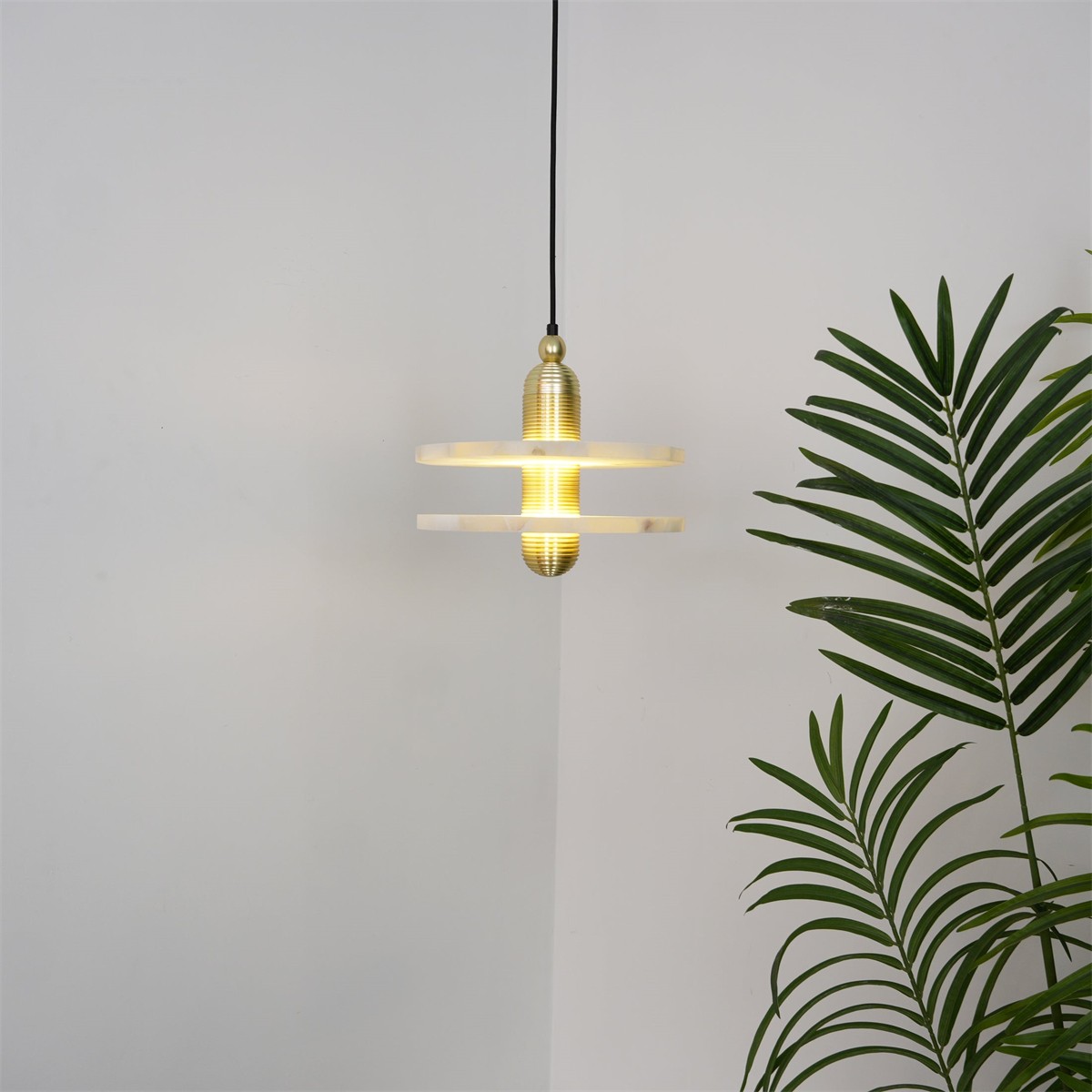 Elegant Disc Alabaster Pendant Light K211
