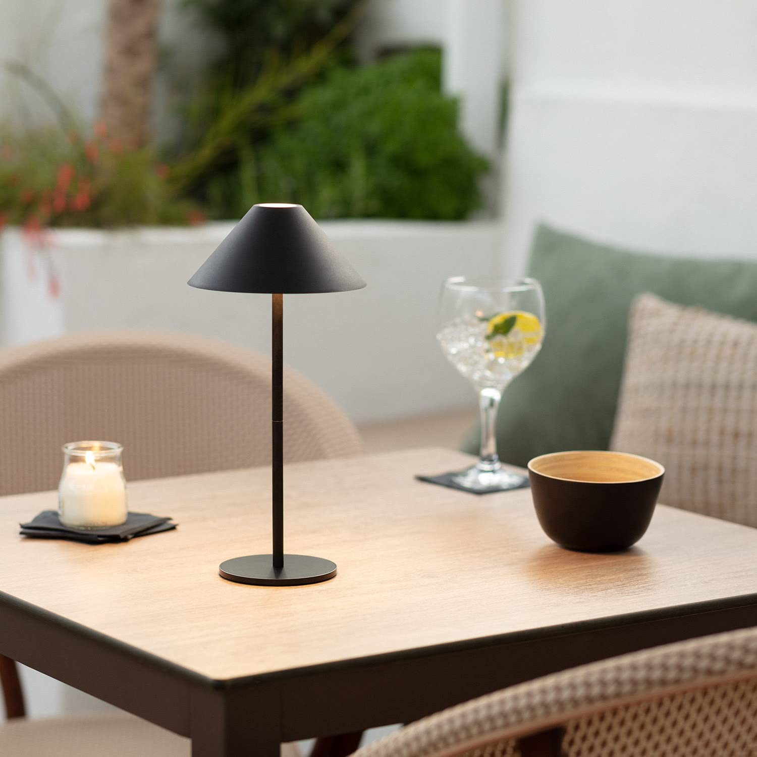 Cone Portable Battery Outdoor Table Lamp K49