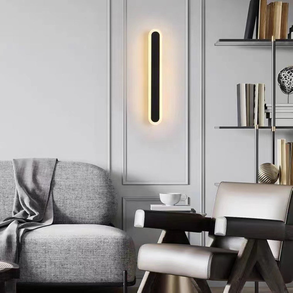 Edge Minimalist Metal Oval IP65 WaterProof Outdoor Wall Light D875