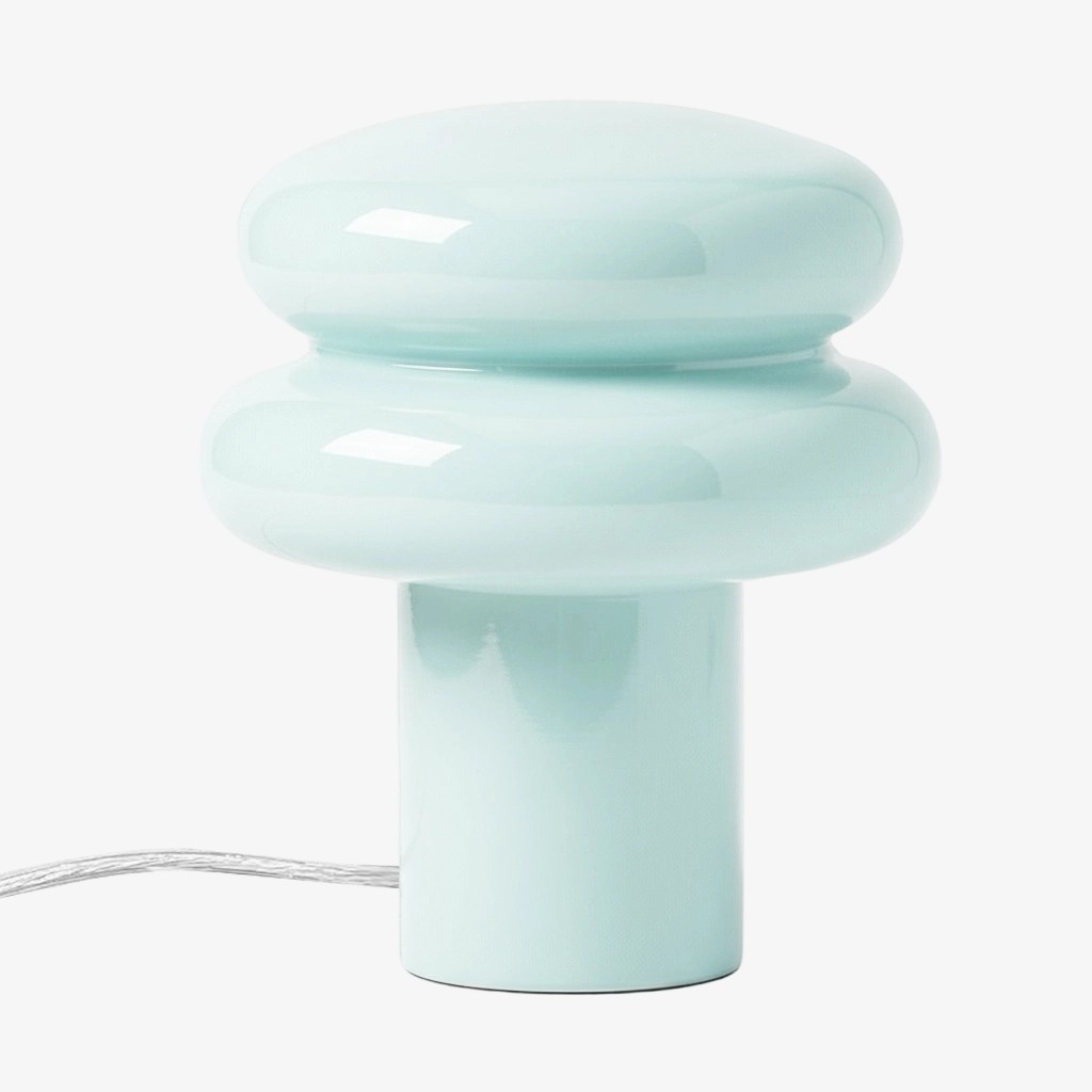 Orra Mushroom Glass Table Lamp - Minimalist Opal Shade Table Light for Home Décor K1428