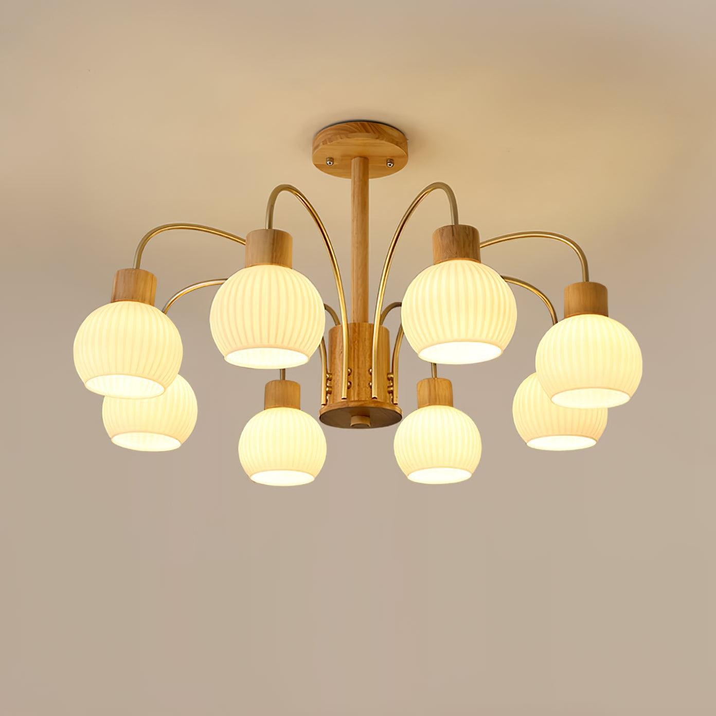 Wabi-sabi Wooden Chandelier K354