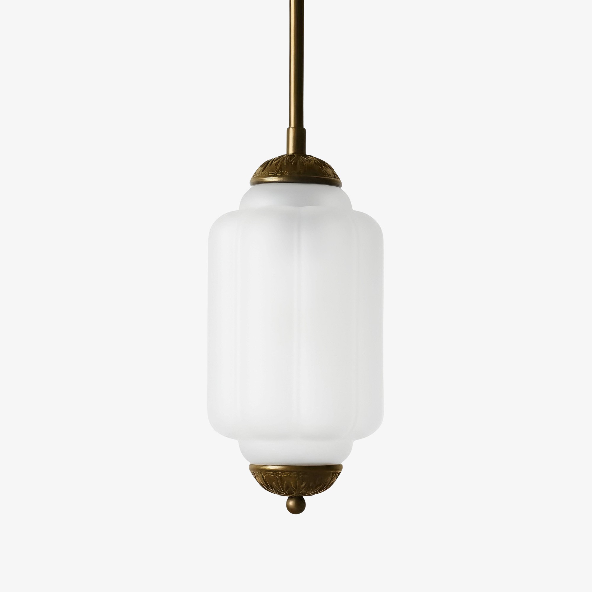 Eloise Classic Glass Pendant Light - Retro Glass and Metal Hanging Lamp for Kitchen Island Cafe K1475