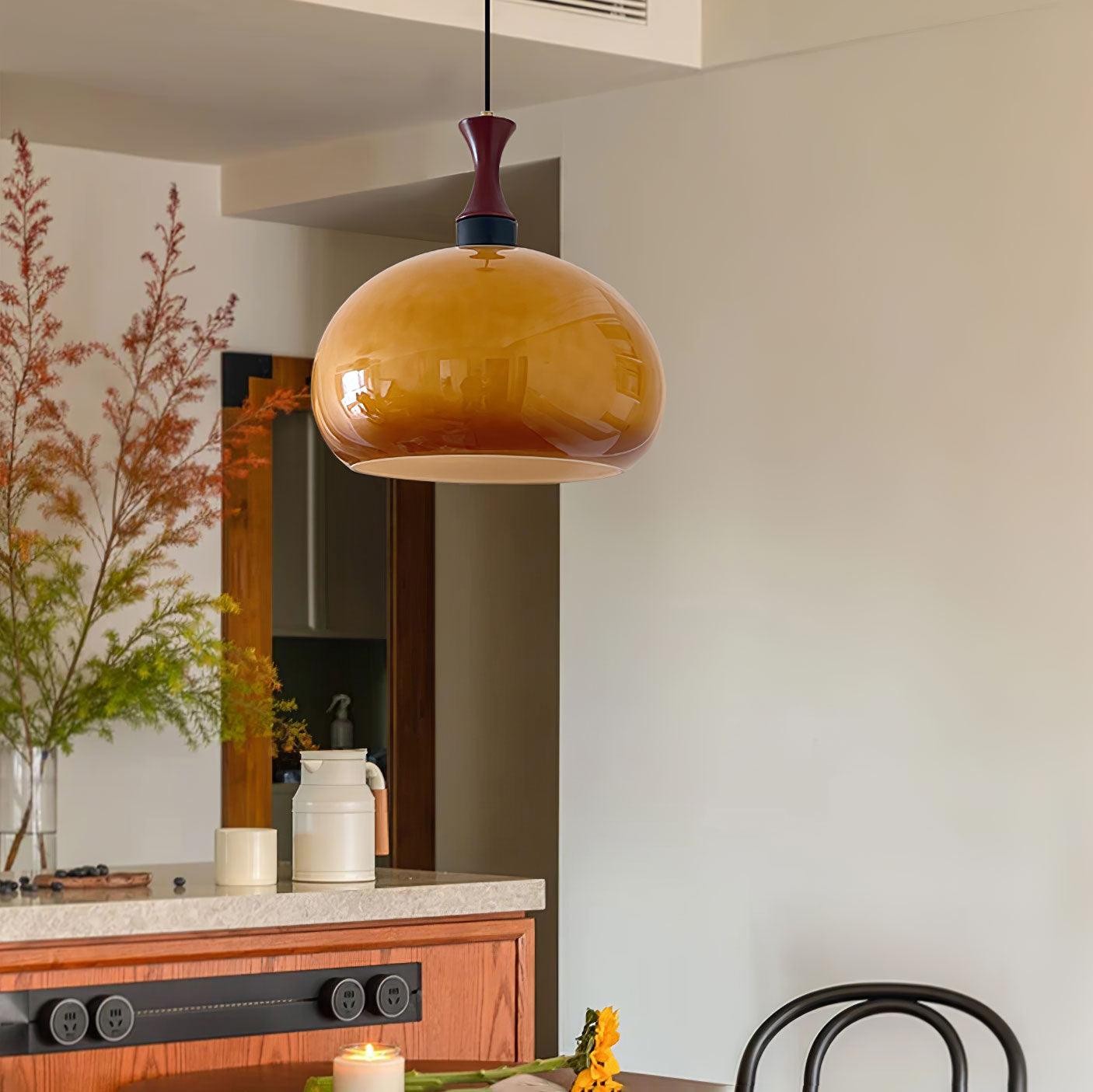 Spherical Orange Practical Luxury Pendant Lamp K561