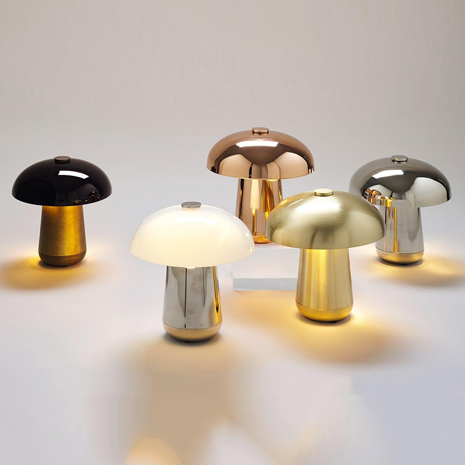 Metal Covered Mushroom Hollow Table Lamp K555