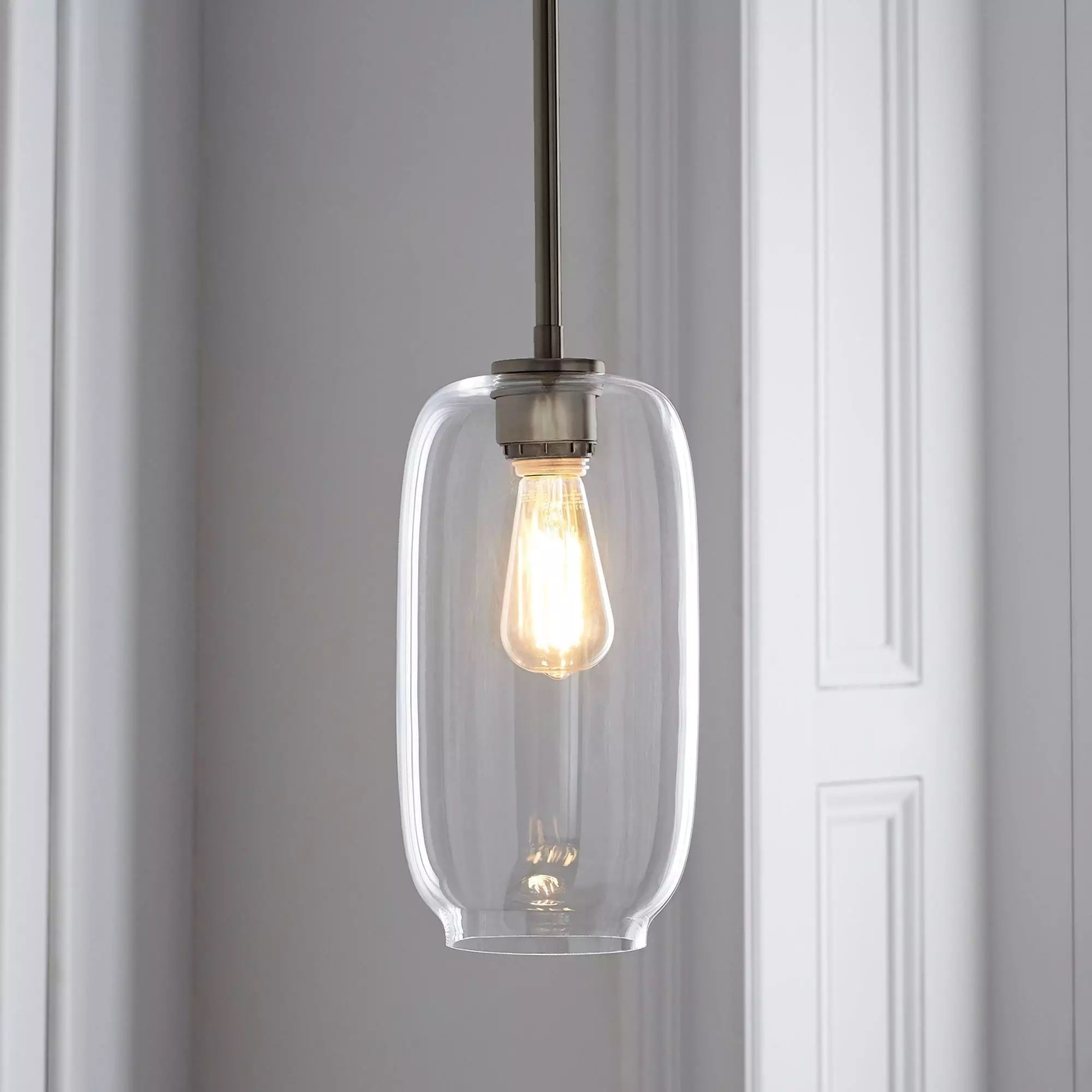 Lumivelle Pebble Pendant Light - Adjustable Glass Shade - Modern Lighting K1403