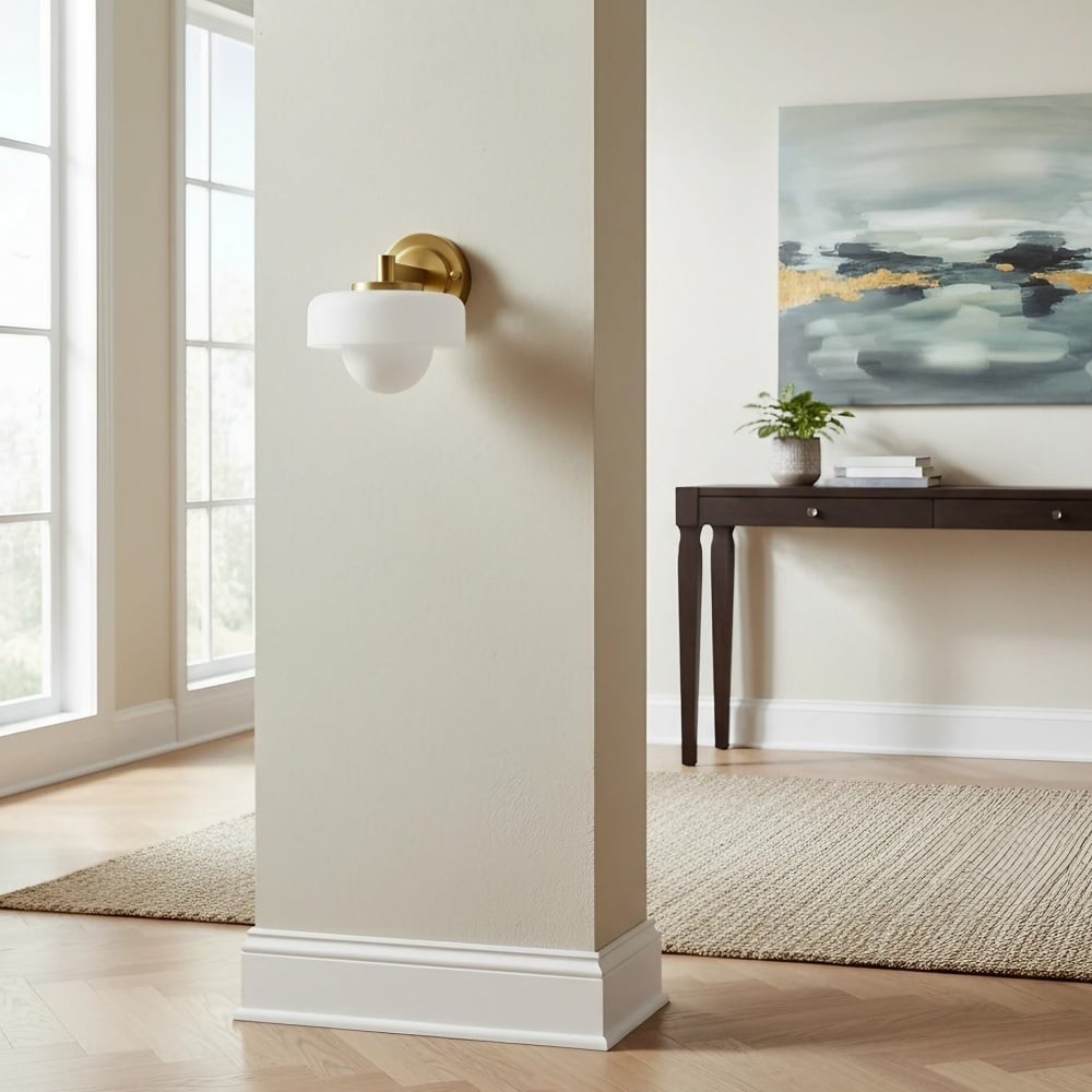 Zirvos Retro Globe Glass Wall Sconce - Elegant Brass-Inspired Shade Wall Light K1813