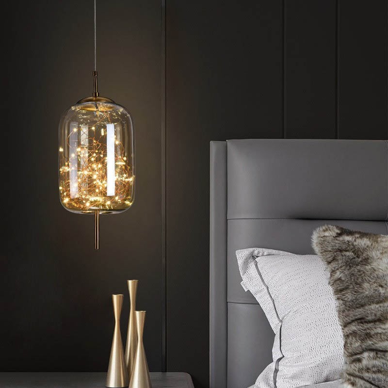 Scandinavian Cylinder Oval Glass Pendant Light K333