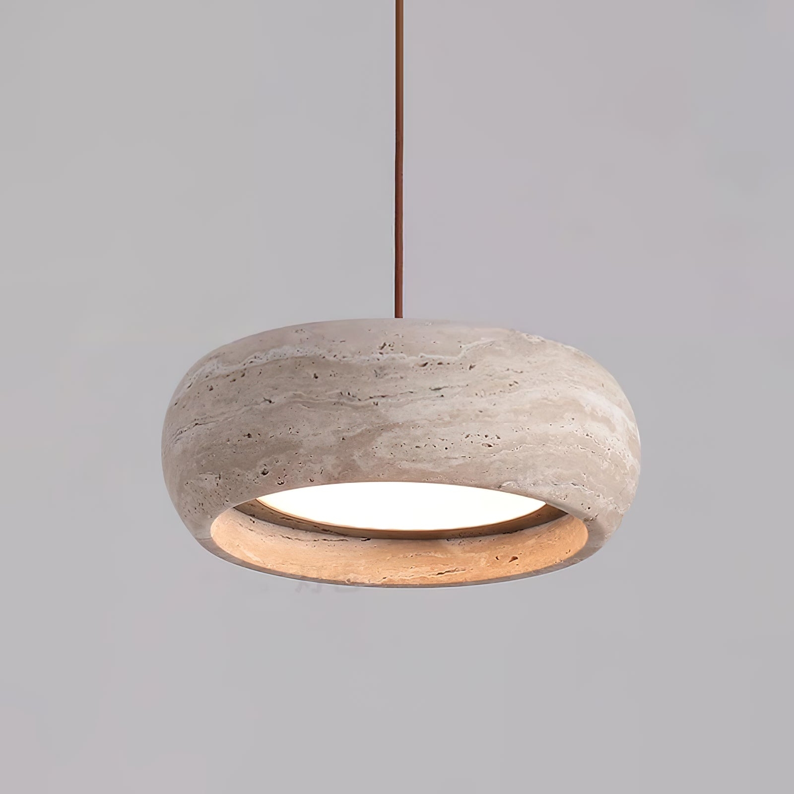 Travertine Drum Pendant Lamp D608