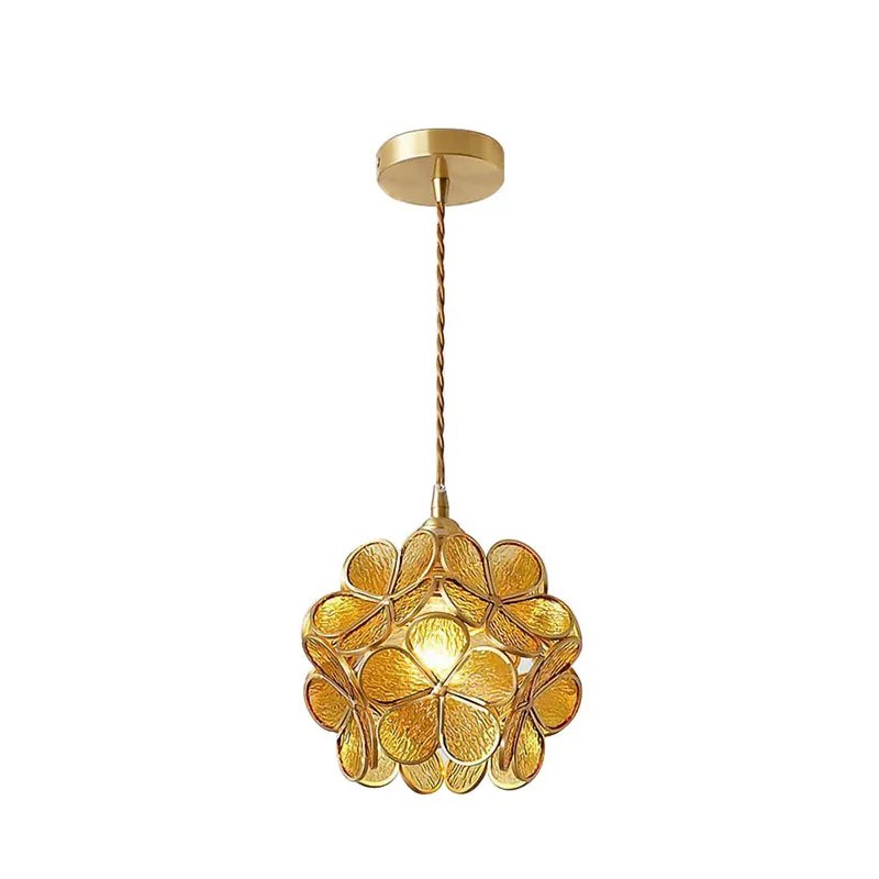 Flower Petal Glass Pendant Light