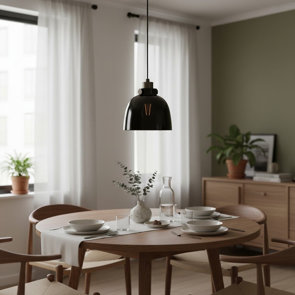 Readium Tinted Glass Pendant Light - Minimalist Dome Shade Adjustable for Kitchen Island and Dining Room K1846
