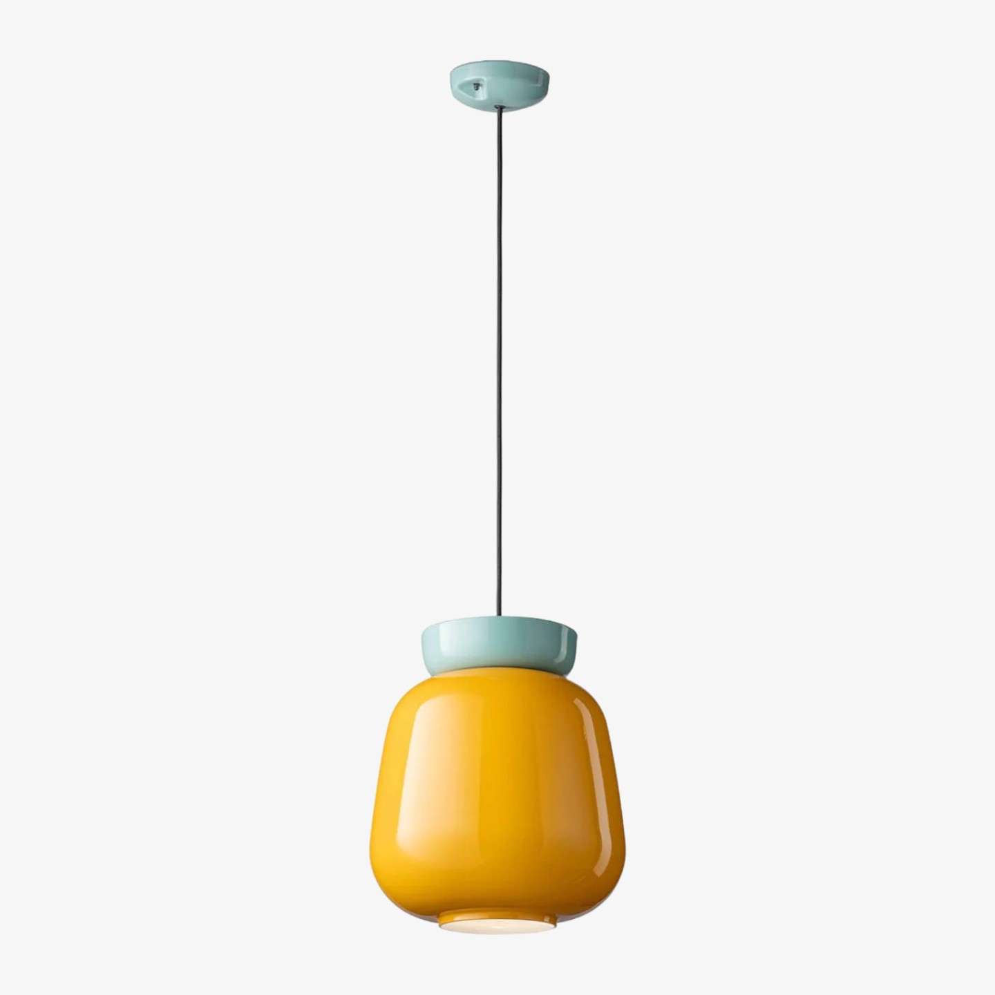 Fiesta Colour-Pop Ceramic Bowl Pendant Light – Bold Two-Tone Bowl Pendant For Dining Room K1136