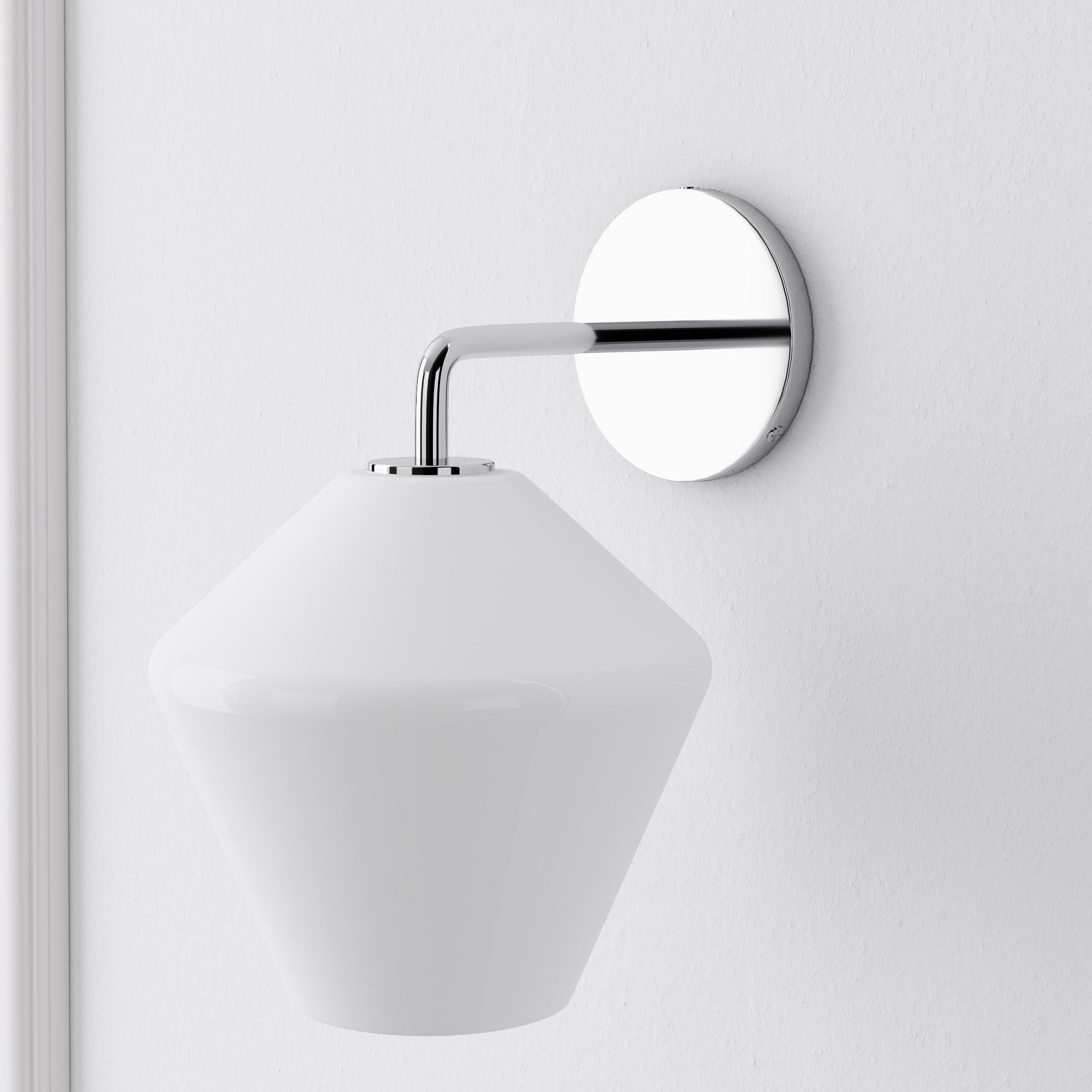 Merin Geometric Glass Wall Sconce - Minimalist Fixture for Bedroom K1402