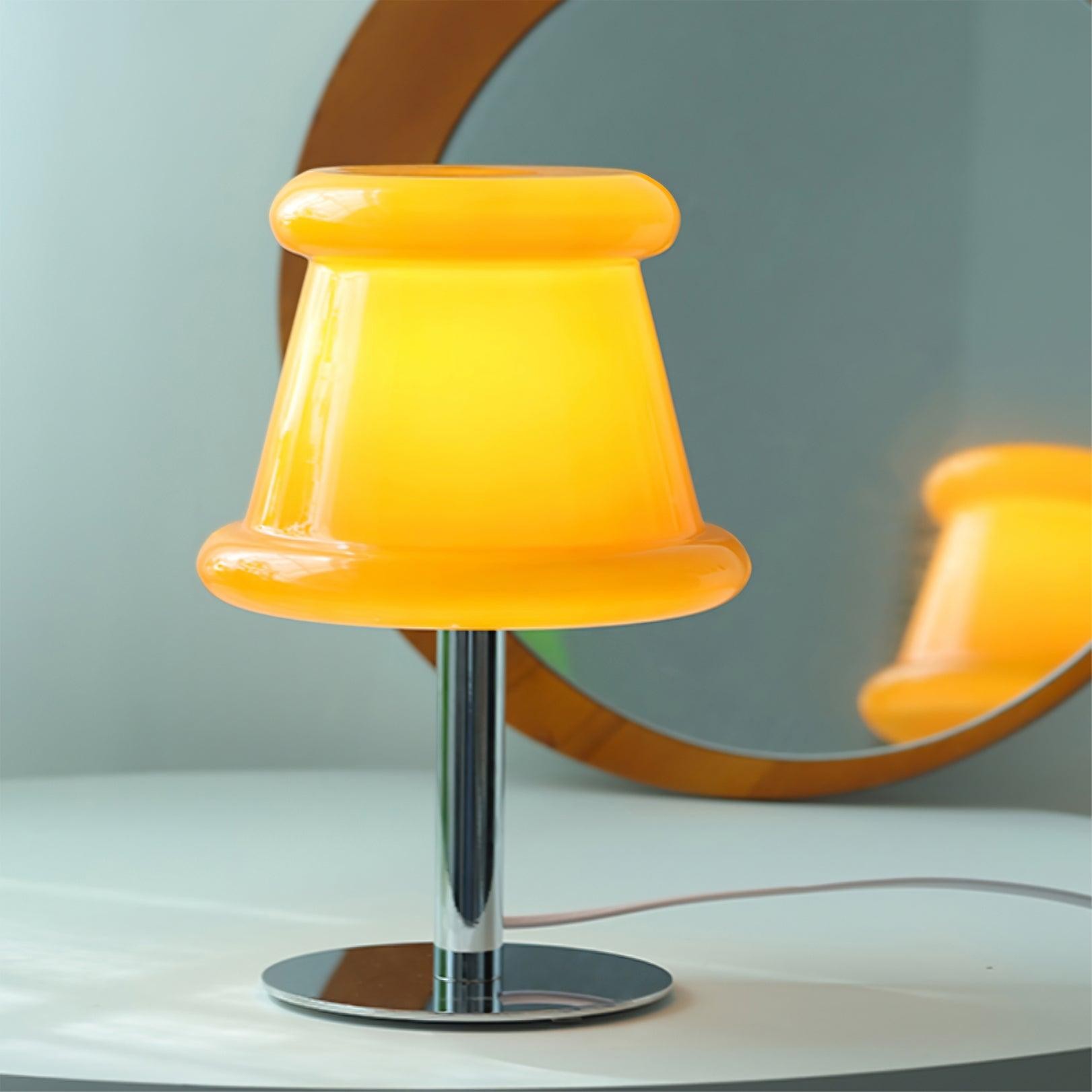 Cream Creative Irregular Cylindrical Table Lamp K500