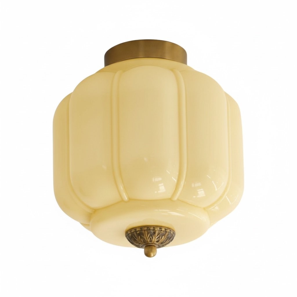 Eloise Vintage Lantern Style Ceiling Light – Elegant Glass Shade Fixture for Hallway K1137