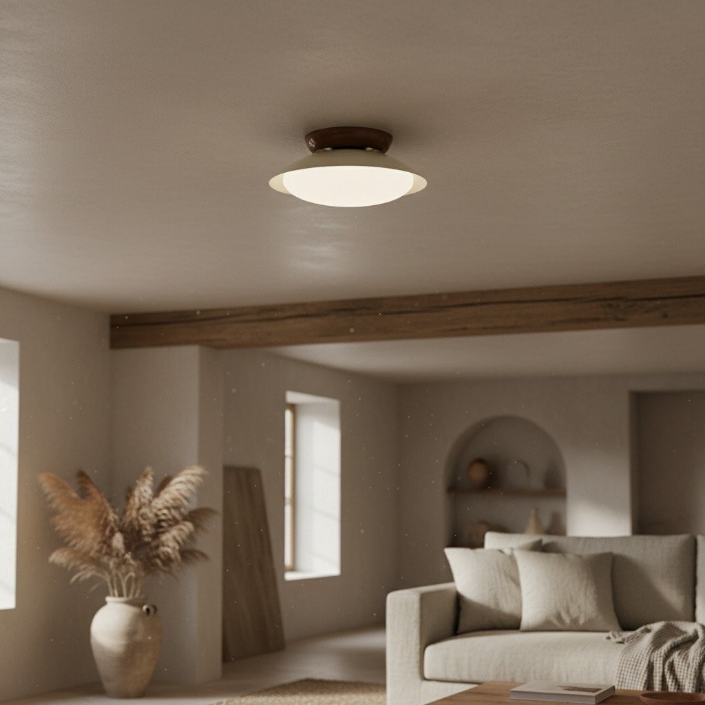 Heliora Modern Dome Ceiling Light - Minimalist Style for Living Room and Bathroom K2114
