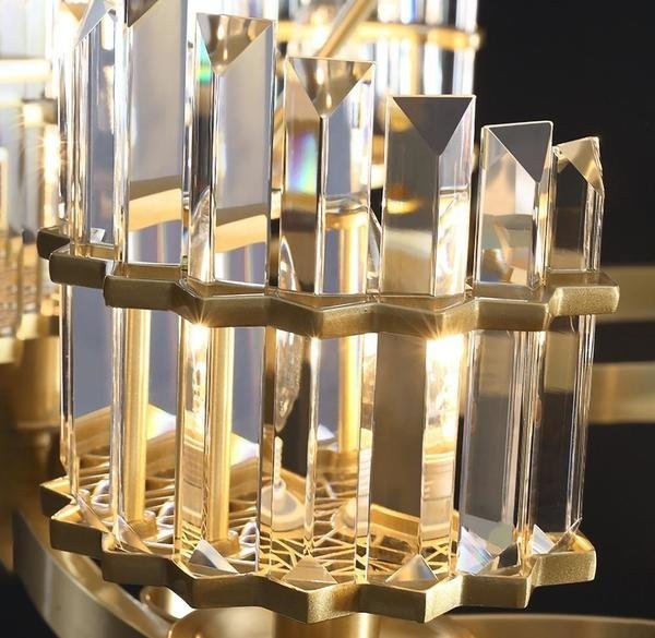 Brass/ Pure Crystal Chandelier