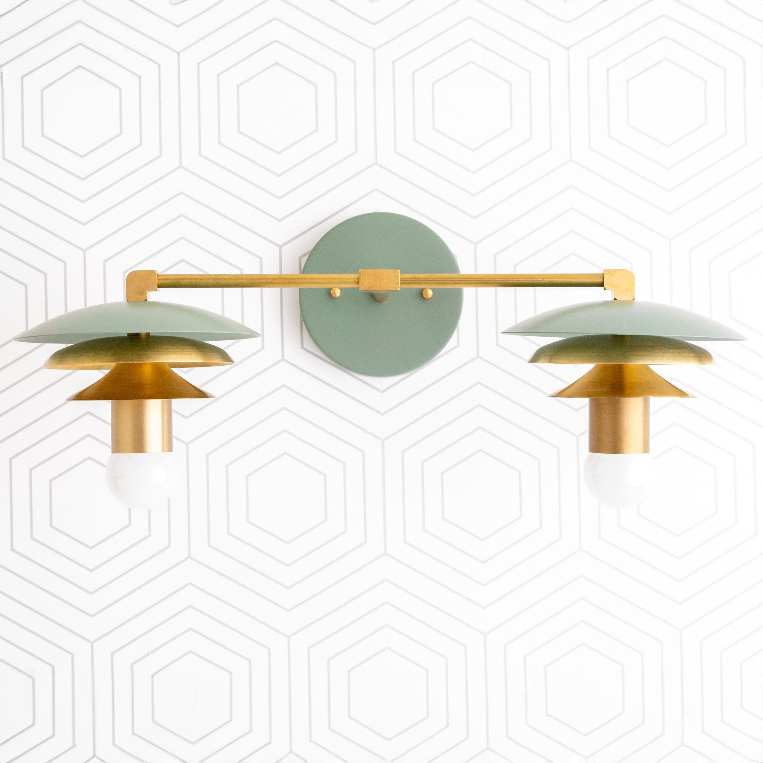Artivo Layered Brass Vanity Light - Modern Sleek Style Home Bath Accent K1551