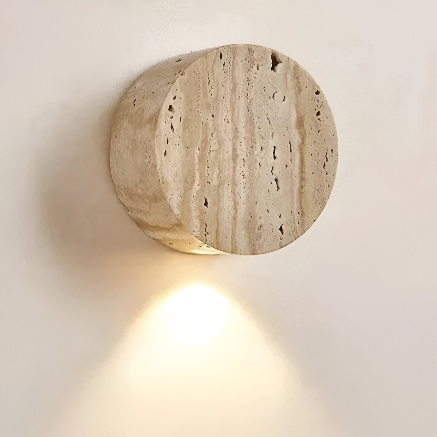 Japanese Wabi Sabi Natural Travertine Stone Wall Light D878