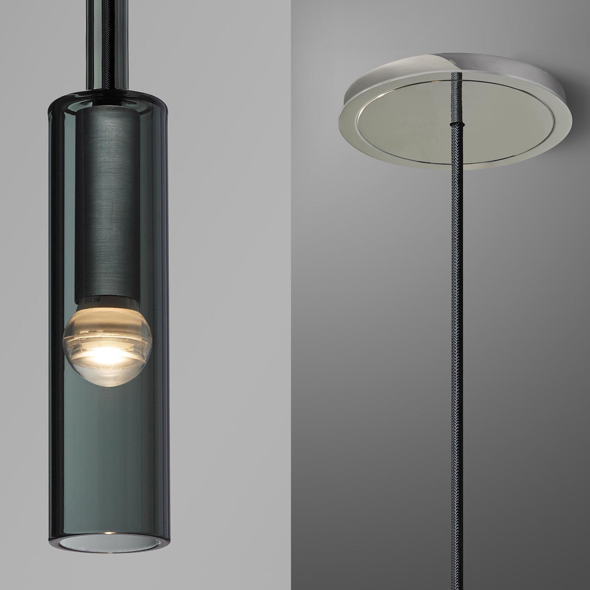 Modern Cylindrical Glass Pendant Light K855