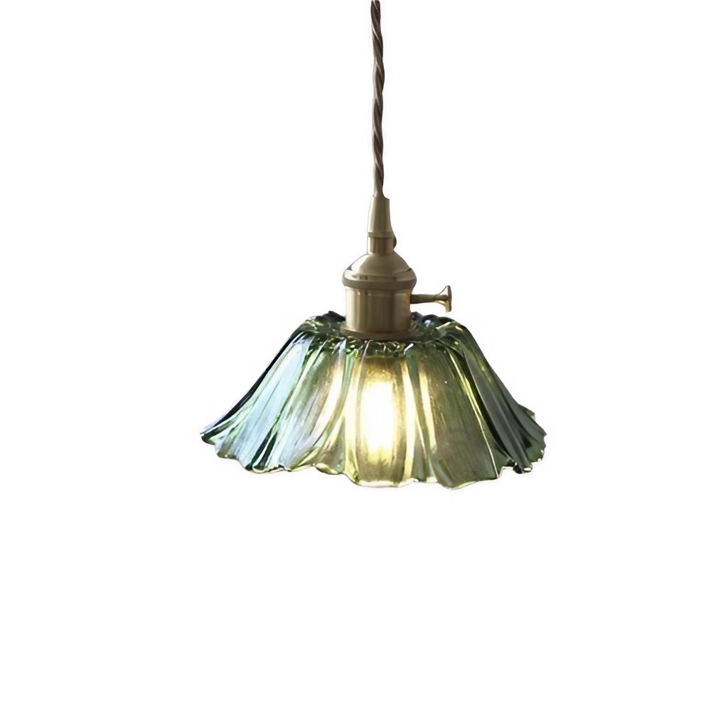 Lotus Retro Glass Pendant Light For Kitchen