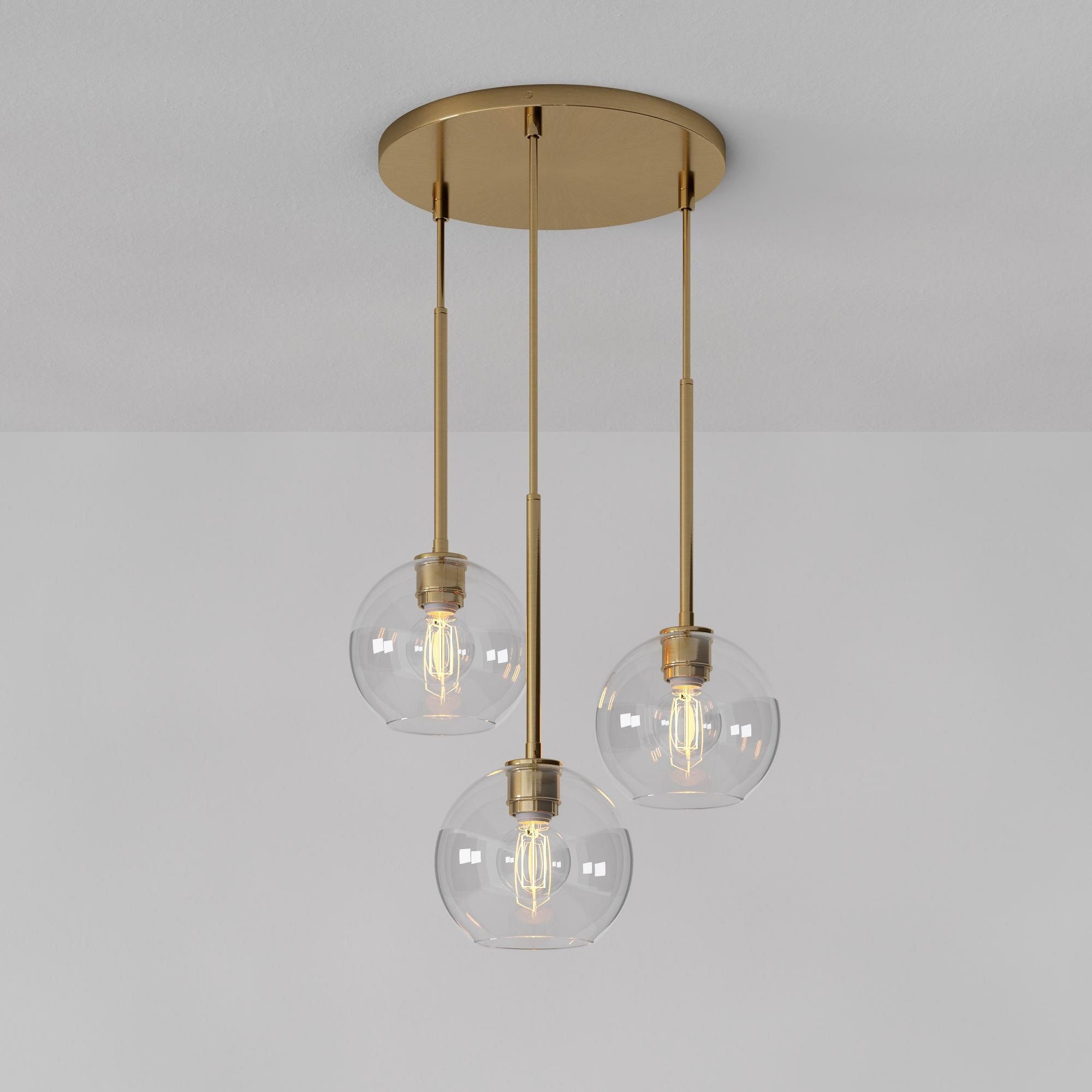 Selvion Minimalist Crystal Chandelier - Handcrafted Glass Sculptural Lighting Fixture K1220