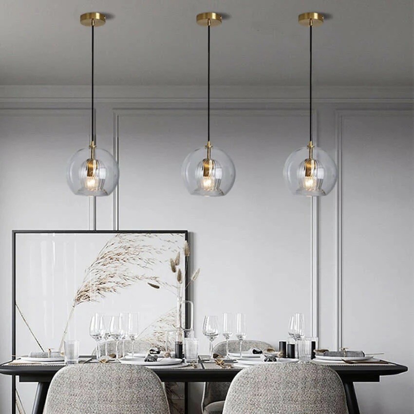 Modern Pleated Glass Pendant Light K862