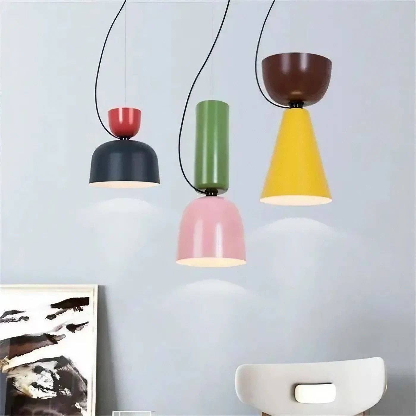 Macaron Design Alphabeta Metal Pendant Light K73