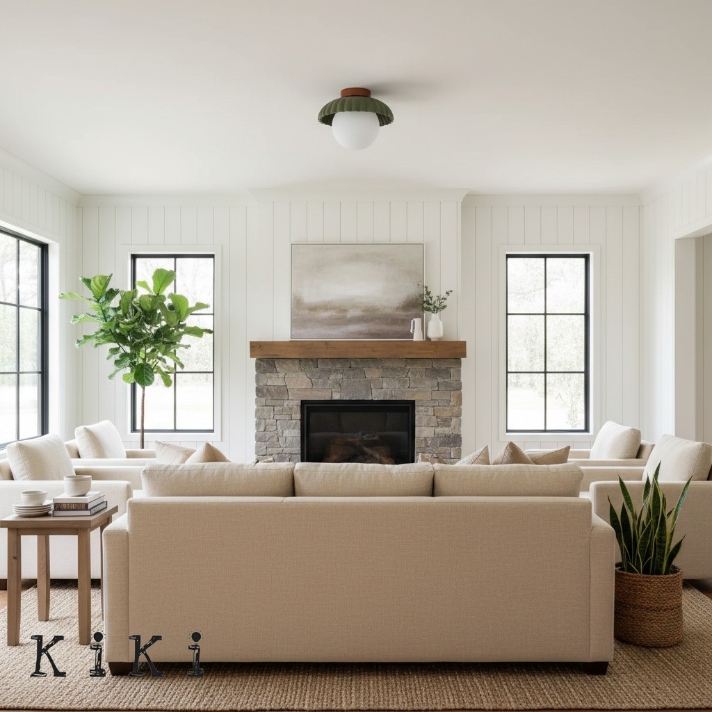 Alien Cream Ceiling Light - Resin Flower Ceiling Lamp for Living Room and Kitchen K227