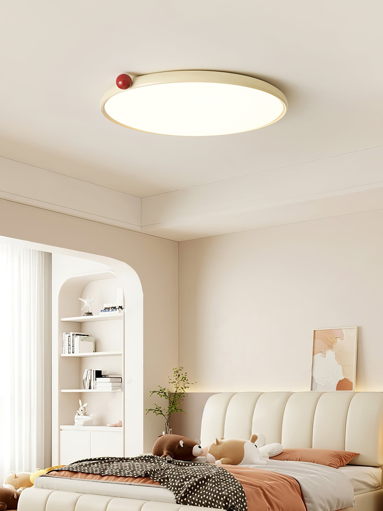 Minimalist Disc Cream Style Ultra-thin Ceiling Lamp K462