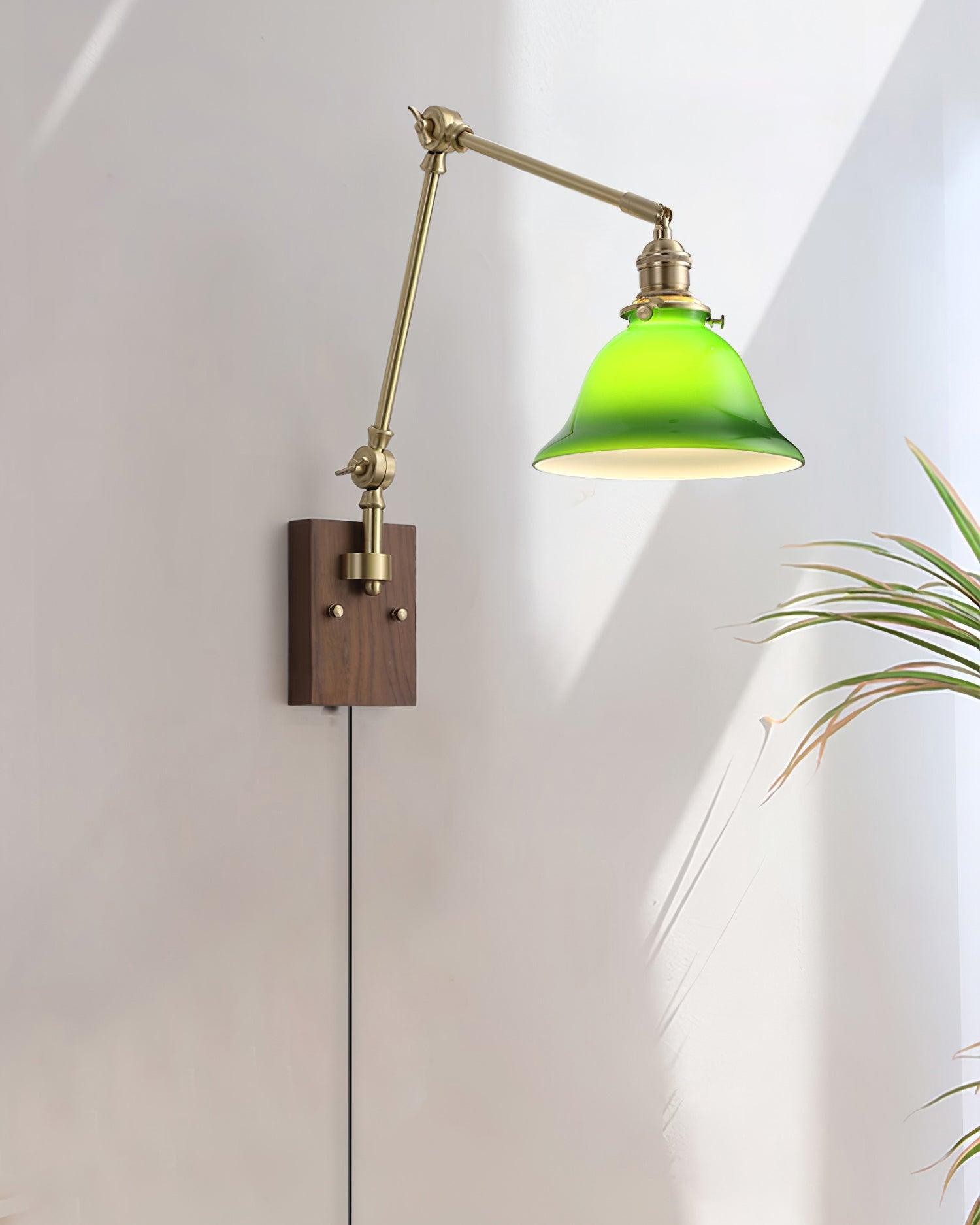 Banker Swing Arm Plug In Wall Light K253